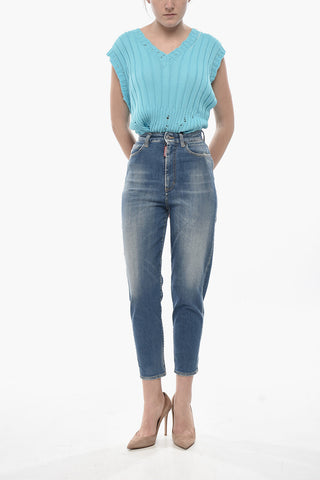 Jeans SASOON aus Stretch-Denim mit hoher Taille 13cm