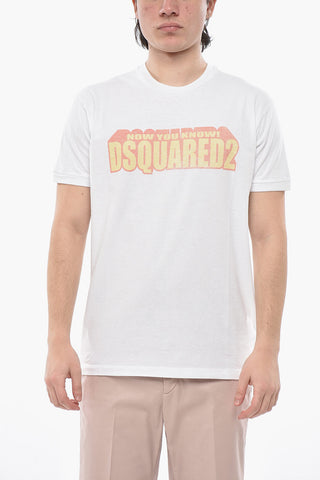 T-Shirt Girocollo VERY VERY DAN FIT in Tinta Unita con Logo Stampato