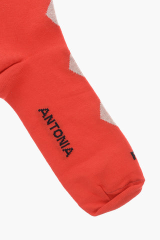 LIMITED EDITION FOR ANTONIA Calzini Lunghi in Misto Cotone a Rombi