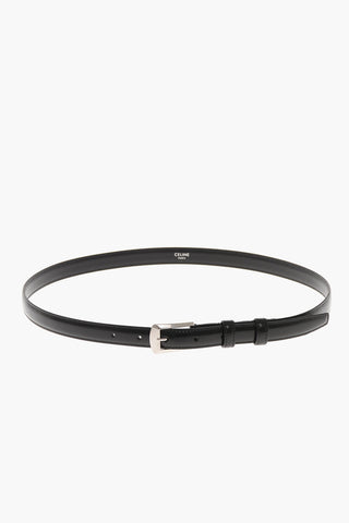 Solid Leather Belt With 20mm Silver Buckle