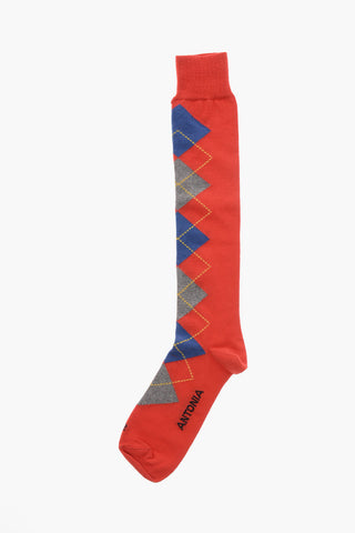 LIMITED EDITION FOR ANTONIA Lange Socken Mit Argyle-Muster