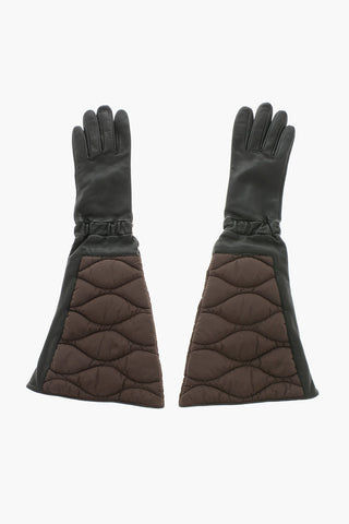 Guanti Opera in Pelle e Nylon Trapuntati