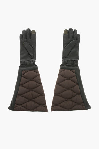 Guanti Opera in Pelle e Nylon Trapuntati