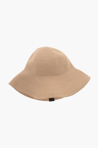 Cappello Cloche in Rafia a Tinta Unita con Dettaglio a Contrasto