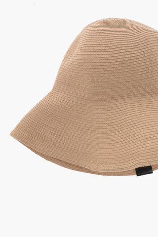 Einfarbiger Clochehut Aus Raffia Mit Kontrastierendem Detail