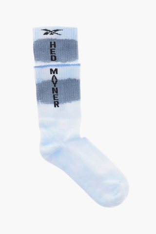 REEBOK Tie-Dye Effect Cotton Socks With Contrasting Logo