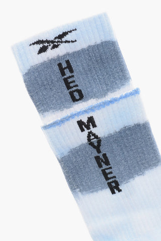 REEBOK Tie-Dye Effect Cotton Socks With Contrasting Logo