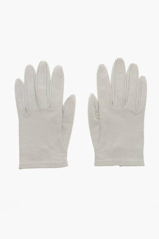 Solid-Color Leather Gloves