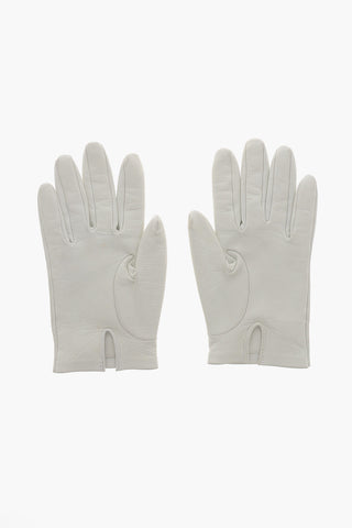 Solid-Color Leather Gloves