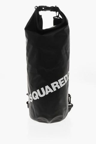 Rucksack aus veganem Leder mit kontrastierendem Logo