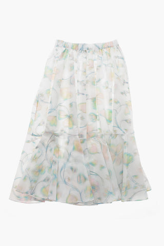 Flared Skirt with Floral Print