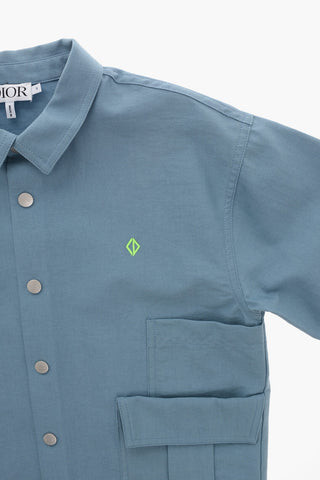 Cotton Shirt with Snap Buttons