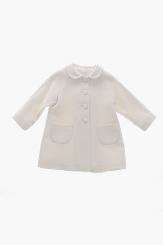 Cappotto in Lana e Cashmere con Tasche a Toppa
