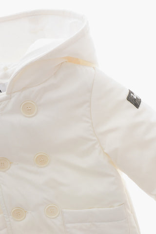 Double-Breasted Padded Jacket With Hood