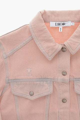 로고 버튼이 있는 데님 재킷