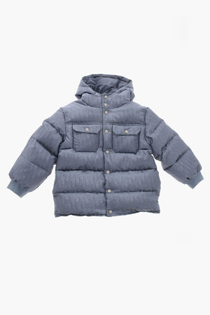 Puffer Jacket with All-Over Logo