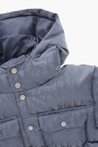 Puffer Jacket with All-Over Logo