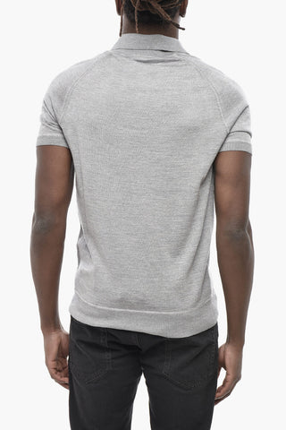 Extra-Fine Virgin Wool Polo With Printed Logo