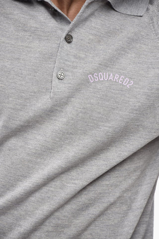Extra-Fine Virgin Wool Polo With Printed Logo