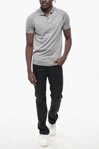 Extra-Fine Virgin Wool Polo With Printed Logo