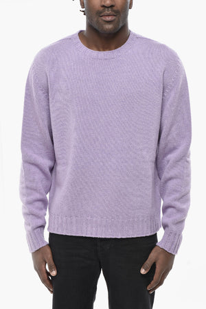 Maglia Girocollo CURVED LOGO in Misto Lana