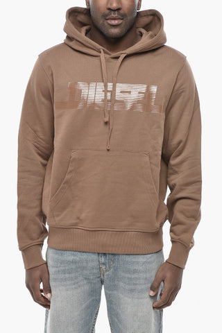 Hoodie Sweatshirt Solid-Color S-GINN with Maxi Logo