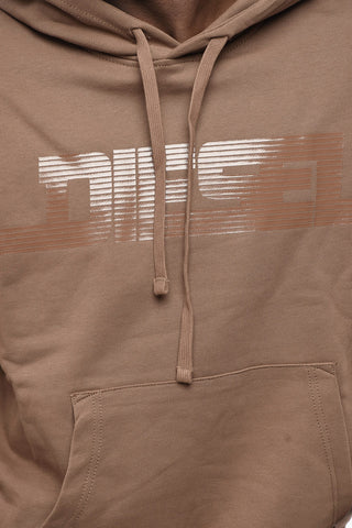 Hoodie Sweatshirt Solid-Color S-GINN with Maxi Logo