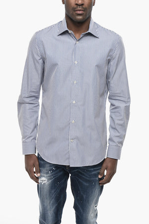 Camicia a Righe Awning Con Collo Francese