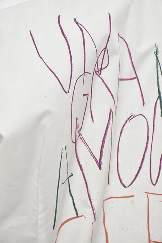 PHILIPPE VANDENBERG Camicia GRAND AMOUR in Popeline di Cotone Stampata sul Retro
