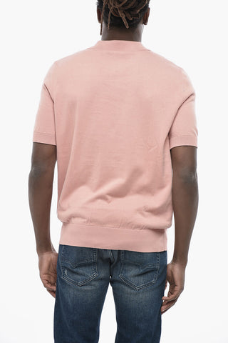 Knit Polo With Applied Logo