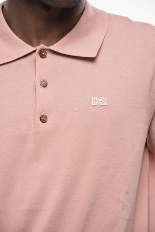 Knit Polo With Applied Logo