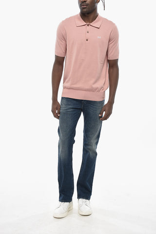 Knit Polo With Applied Logo