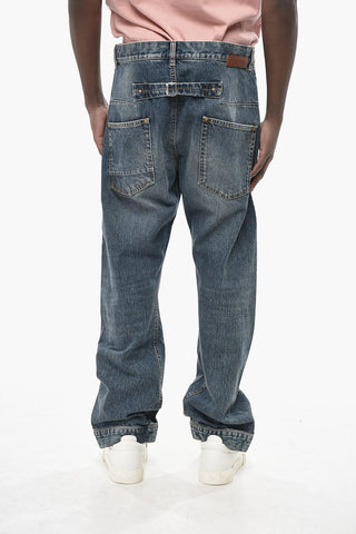Jeans Mom Fit WORKWEAR con Bottone alla Caviglia 22cm