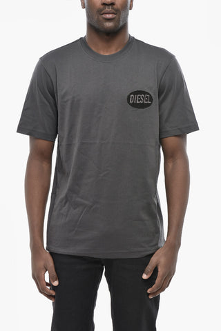 Rundhals-T-Shirt T-JUST-SMALL aus Baumwolle mit Frottee-Logo