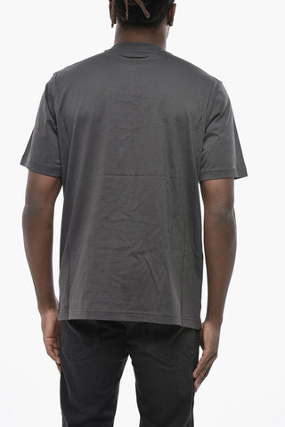 Rundhals-T-Shirt T-JUST-SMALL aus Baumwolle mit Frottee-Logo