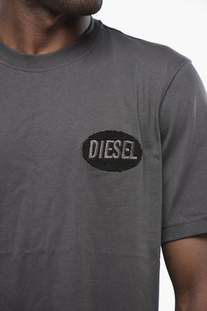 T-shirt Girocollo T-JUST-SMALL in Cotone con Logo in Spugna