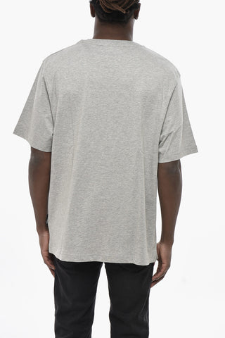 Rundhals-T-Shirt COLLEGE aus Baumwolle mit Glitzerprint