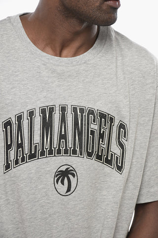 Rundhals-T-Shirt COLLEGE aus Baumwolle mit Glitzerprint