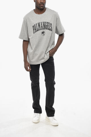 Rundhals-T-Shirt COLLEGE aus Baumwolle mit Glitzerprint