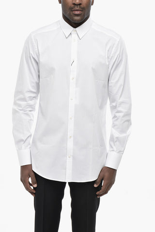 GOLD Spread Collar Stretch Cotton Shirt