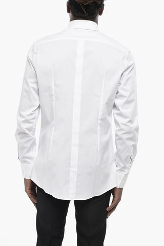 GOLD Spread Collar Stretch Cotton Shirt