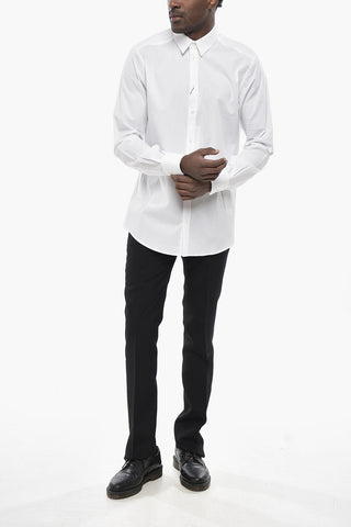 GOLD Spread Collar Stretch Cotton Shirt