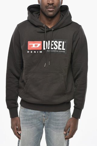 Hoodie S-GIRK-HOOD-CUTY Aus Angerauter Baumwolle