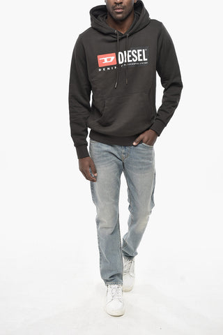 Hoodie S-GIRK-HOOD-CUTY Aus Angerauter Baumwolle