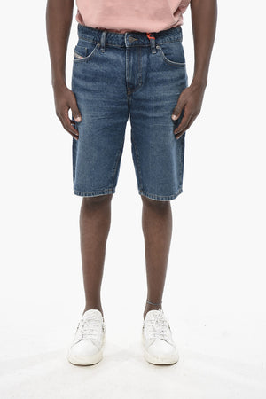 Slim Fit Shorts With Logo Button