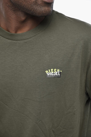 Long-Sleeve Crew Neck T-Shirt T-JUST-LS-SITUATION with Printed Logo