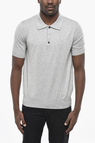 Polo aus Strick mit Logo-Applikation