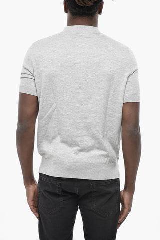 Polo aus Strick mit Logo-Applikation