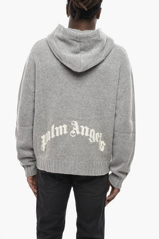 Maglia Hoodie CURVED LOGO con Zip Frontale