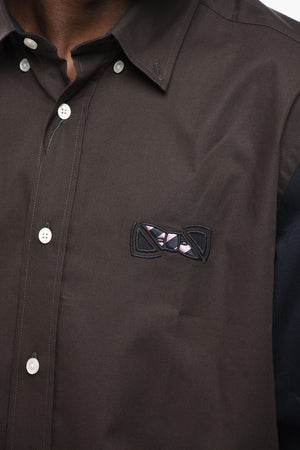 Button-Down-Hemd aus Baumwolle mit verdeckter Knopfleiste